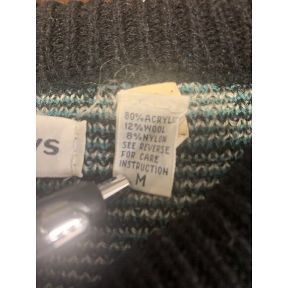 Vintage Saturdays M 1986 Wool Patchwork Crew Neck Pullover Sweater - Picture 8 of 8